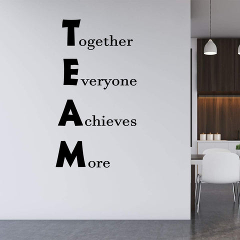 VWAQ Team - Together Everyone Achieves More Office Wall Quotes Decal - VWAQ Vinyl Wall Art Quotes and Prints