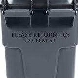 VWAQ Custom Trash Bin Decal Please Return to Garbage Can Personalized Home Street Address Sticker - TC11 - VWAQ Vinyl Wall Art Quotes and Prints