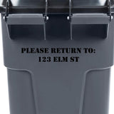 VWAQ Custom Trash Can Decal Numbers Personalized Address Garbage Bin Stickers Please Return to - TC8 - VWAQ Vinyl Wall Art Quotes and Prints