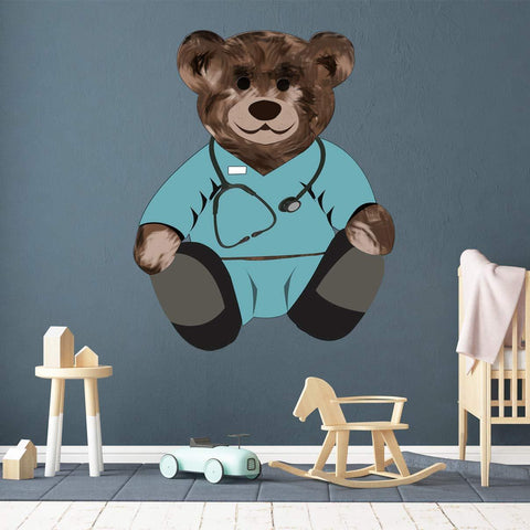 VWAQ Doctor Teddy Bear Wall Decal - Nursery Stickers Stuffed Animal Decor - TEB2 - VWAQ Vinyl Wall Art Quotes and Prints