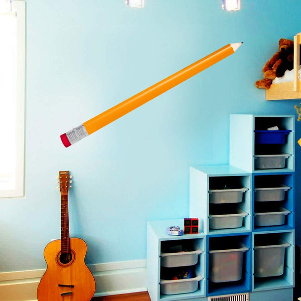 VWAQ Pencil Wall Decal - Peel and Stick Classroom Stickers School Decor for Teachers - HOL22 - VWAQ Vinyl Wall Art Quotes and Prints