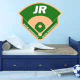 VWAQ Personalized Baseball Field Wall Decal - Custom Name Sports Sticker Boys Room Decor - HOL20 - VWAQ Vinyl Wall Art Quotes and Prints