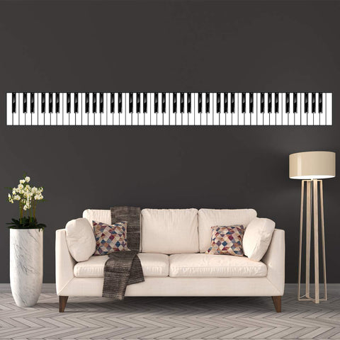 VWAQ Piano Keys Wall Decal - Musical Instrument Decor - Peel and Stick Reusable Vinyl Sticker - HOL6 - VWAQ Vinyl Wall Art Quotes and Prints