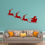 VWAQ Santa Claus Wall Decal Reindeer Christmas Holiday Vinyl Sticker - VWAQ Vinyl Wall Art Quotes and Prints