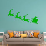 VWAQ Santa Claus Wall Decal Reindeer Christmas Holiday Vinyl Sticker - VWAQ Vinyl Wall Art Quotes and Prints