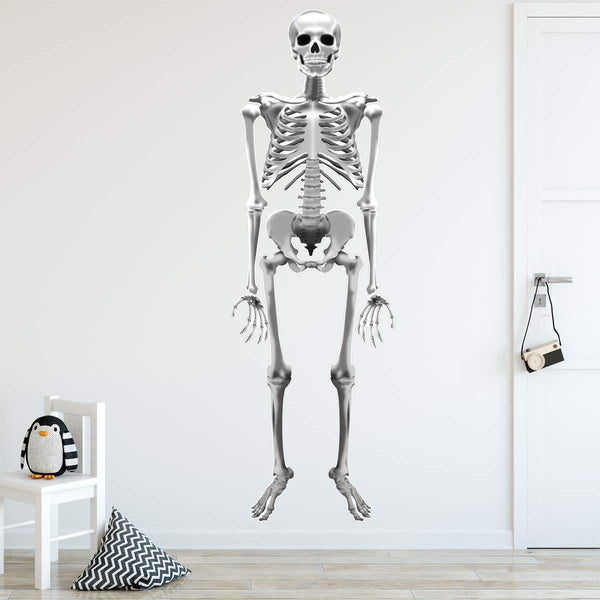 VWAQ Skeleton Wall Decal Removable - Peel and Stick Reusable Halloween Sticker Spooky Decor - HOL7 - VWAQ Vinyl Wall Art Quotes and Prints
