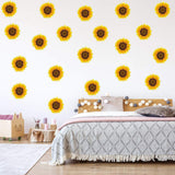 VWAQ Sunflower Wall Stickers - Peel and Stick Flower Decals for Nursery Bedroom 20pcs - HOL17 - VWAQ Vinyl Wall Art Quotes and Prints