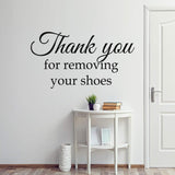 VWAQ Thank You for Removing Your Shoes Wall Decal Entryway Decor Mudroom Decoration - VWAQ Vinyl Wall Art Quotes and Prints