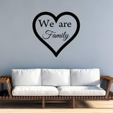 VWAQ We are Family Wall Decal Home Decor Vinyl Quotes Heart Love Wall Art - VWAQ Vinyl Wall Art Quotes and Prints