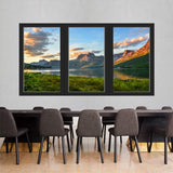 VWAQ - Landscape Window Wall Decal Office Vacation Nature Vinyl Mural Decor - OW07 - VWAQ Vinyl Wall Art Quotes and Prints