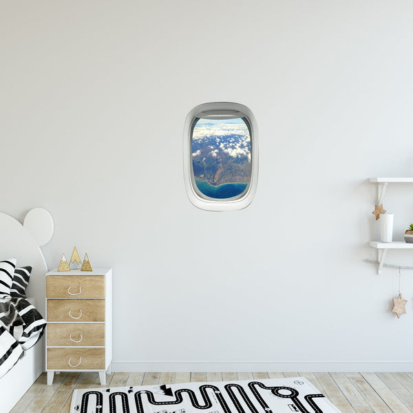 Airplane Window Landscape View Peel and Stick Vinyl Wall Decal - PW31 - VWAQ Vinyl Wall Art Quotes and Prints