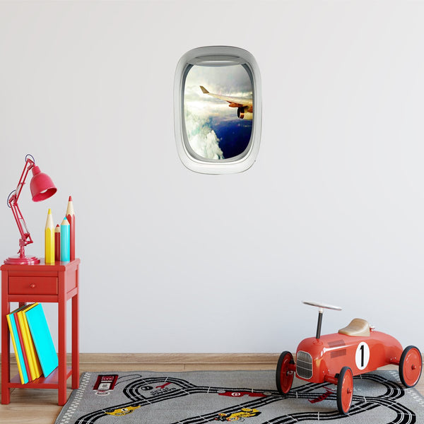 Airplane Wing View Wall Decal Peel and Stick Aviation Wall Stickers - PW21 - VWAQ Vinyl Wall Art Quotes and Prints