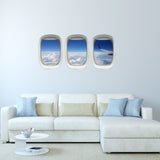 VWAQ Pack of 3 Airplane Window Wing Cloud View Peel and Stick Vinyl Wall Decal - PPW27 - VWAQ Vinyl Wall Art Quotes and Prints