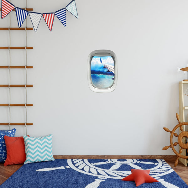 VWAQ Peel and Stick Airplane Window Wing View Vinyl Wall Decal - PW22 - VWAQ Vinyl Wall Art Quotes and Prints