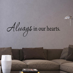 Wall Decal Sticker Quote Vinyl Art Large Graphic Our Hearts Beat as One