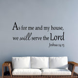 As for Me and My House We Will Serve the Lord Faith Wall Quotes Decals - VWAQ Vinyl Wall Art Quotes and Prints