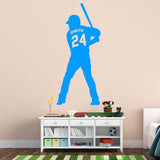 VWAQ Personalized Baseball Player Wall Decals for Boys Room - Custom Name Sports Vinyl Sticker - CS13 - VWAQ Vinyl Wall Art Quotes and Prints