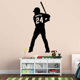 VWAQ Personalized Baseball Player Wall Decals for Boys Room - Custom Name Sports Vinyl Sticker - CS13 - VWAQ Vinyl Wall Art Quotes and Prints