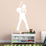 VWAQ Personalized Baseball Player Wall Decals for Boys Room - Custom Name Sports Vinyl Sticker - CS13 - VWAQ Vinyl Wall Art Quotes and Prints