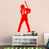 VWAQ Personalized Baseball Player Wall Decals for Boys Room - Custom Name Sports Vinyl Sticker - CS13 - VWAQ Vinyl Wall Art Quotes and Prints