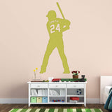 VWAQ Personalized Baseball Player Wall Decals for Boys Room - Custom Name Sports Vinyl Sticker - CS13 - VWAQ Vinyl Wall Art Quotes and Prints