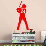 VWAQ Personalized Baseball Player Wall Decals for Boys Room - Custom Name Sports Vinyl Sticker - CS13 - VWAQ Vinyl Wall Art Quotes and Prints