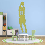 VWAQ Basketball Name Decals for Boys Room - Personalized Sports Vinyl Sticker Custom Kids Room Decor - CS14 - VWAQ Vinyl Wall Art Quotes and Prints