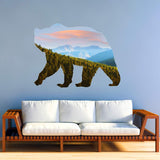 VWAQ Grizzly Bear Mountain Range Wall Decal - Natural Animal Peel and Stick Sticker - SC04 - VWAQ Vinyl Wall Art Quotes and Prints