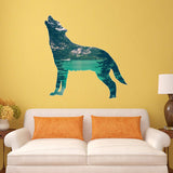 VWAQ Howling Wolf Wall Art Decal - Peen and Stick Animal Sticker Nature Decor - SC10 - VWAQ Vinyl Wall Art Quotes and Prints