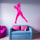 VWAQ Custom Softball Wall Decal with Name and Jersey Number - Personalized Sports Girls Room Decor - CS18 - VWAQ Vinyl Wall Art Quotes and Prints