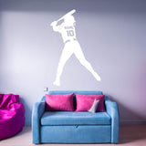 VWAQ Custom Softball Wall Decal with Name and Jersey Number - Personalized Sports Girls Room Decor - CS18 - VWAQ Vinyl Wall Art Quotes and Prints