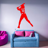 VWAQ Custom Softball Wall Decal with Name and Jersey Number - Personalized Sports Girls Room Decor - CS18 - VWAQ Vinyl Wall Art Quotes and Prints