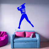 VWAQ Custom Softball Wall Decal with Name and Jersey Number - Personalized Sports Girls Room Decor - CS18 - VWAQ Vinyl Wall Art Quotes and Prints