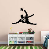 VWAQ Personalized Soccer Player Wall Decal Custom Name Boys Room Sports Decor - CS17 - VWAQ Vinyl Wall Art Quotes and Prints