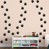 VWAQ Bear Paw Print Floor Decals - Peel and Stick Footprint Wall Stickers - 36 PCS - VWAQ Vinyl Wall Art Quotes and Prints