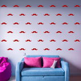 Mustaches Wall Decals - Kids Room Stickers Peel and Stick VWAQ - Pack of 39 PCS