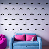 VWAQ Mustaches Wall Decals - Kids Room Stickers Peel and Stick - Pack of 39 PCS 