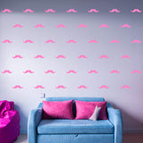 Mustaches Wall Decals - Kids Room Stickers Peel and Stick VWAQ - Pack of 39 PCS