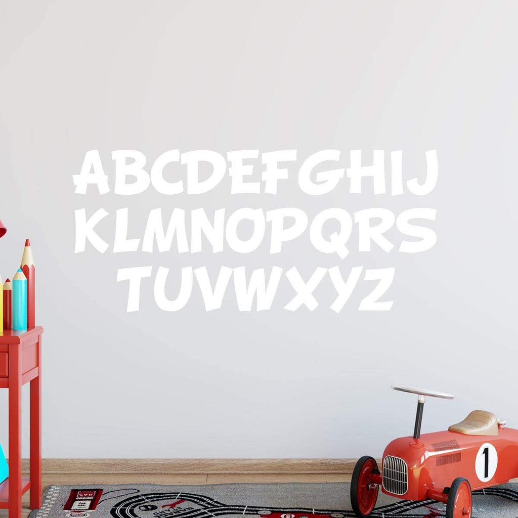 Alphabet Wall Decals for Kids Classroom Educational Vinyl Stickers VWA