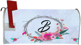 VWAQ Personalized Monogram Mailbox Covers Magnetic - Flowers Custom Mailbox Decor - PMBM3 