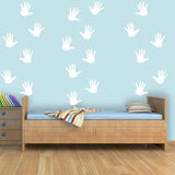 Handprint Wall Stickers - Peel and Stick Floor or Wall Decals VWAQ - 20 PCS