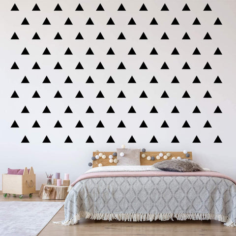 VWAQ Triangle Stickers for Wall Kids Peel and Stick Shapes Vinyl Wall Decals - 100 Pcs 