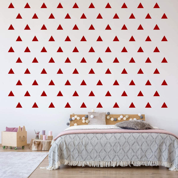 Triangle Stickers for Wall Kids Peel and Stick Shapes Vinyl Wall Decals VWAQ - 100 Pcs