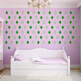 Diamond Shape Wall Decals Peel and Stick Patterns Stickers Decor VWAQ - V1 100 Pcs