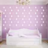 Diamond Shape Wall Decals Peel and Stick Patterns Stickers Decor VWAQ - V1 100 Pcs