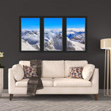 Snow Mountain Range 3D Window Wall Stickers for Office - Winter Wall Art Decal VWAQ - OW17