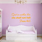 VWAQ God is Within Her She Shall Not Fall Wall Decal Psalm 46:5 Christian Bible Sticker Decor for Girls Room