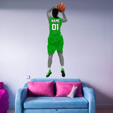 Custom Girl Basketball Player Wall Decal - Personalized Name Sports Wall Sticker Peel and Stick VWAQ - HOL50