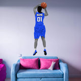 Custom Girl Basketball Player Wall Decal - Personalized Name Sports Wall Sticker Peel and Stick VWAQ - HOL50