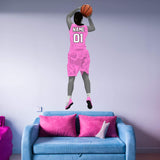 Custom Girl Basketball Player Wall Decal - Personalized Name Sports Wall Sticker Peel and Stick VWAQ - HOL50